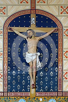 Crucifix, church of St. Helena in Zabok, Croatia