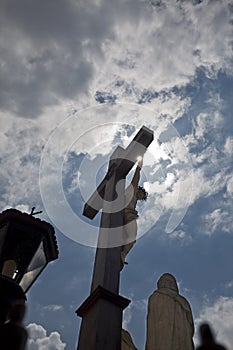 Crucifix at the Palace of the popes.