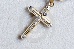 Crucifix in yellow gold