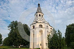 The crucifixion church-bell tower in the Alexander Sloboda