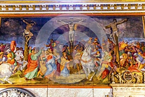 Crucifixion Fresco Chiesa San Marcello al Corso Rome italy photo