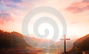 Crucifixion Of Jesus Christ - Cross At Sunset