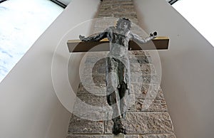 Crucifixion in Saint James chapel in Holzmuhle, Germany