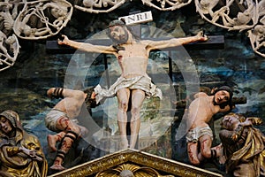 Crucifixion Scene in Burgos Cathedral