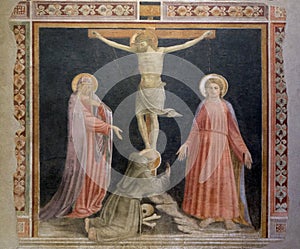 Crucifixion with the Virgin, Saint Francis and Saint John the Evangelist, Basilica di Santa Croce in Florence