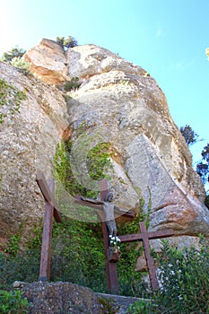 Crucifixion on the Way of the Cross,Montserrat