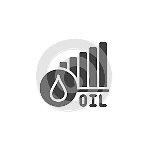 Crude oil diagram vector icon