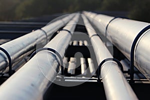 Crude oil pipeline transportation to refinery photo