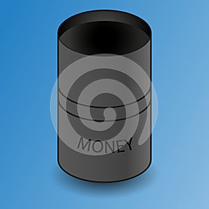 Crude oil price. Abstract illustration with barrel