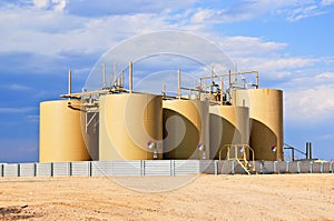 Crude Oil Storage Tanks in Central Colorado, USA