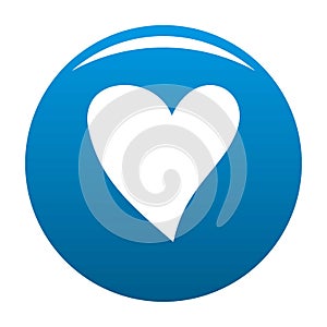 Cruel heart icon vector blue