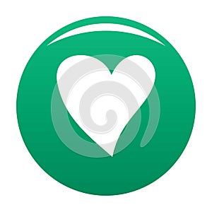 Cruel heart icon vector green