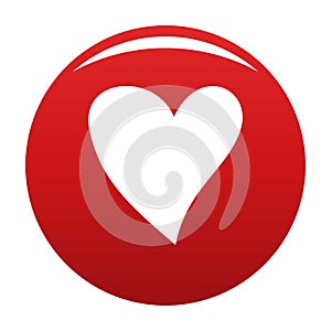 Cruel heart icon vector red