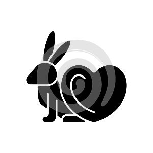 Cruelty free black glyph icon