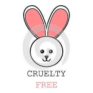 Cruelty free concept logo