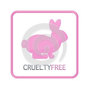 Cruelty free flat icon,