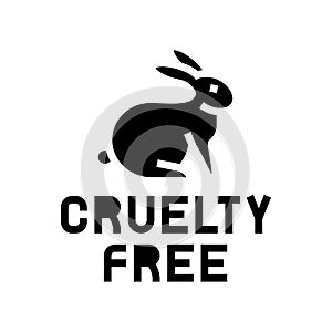 cruelty free glyph icon vector illustration