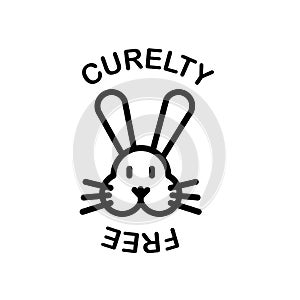 cruelty free icon isolated on white background