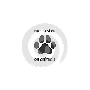 Cruelty free label. Not tested on animals stamp. No animal testing seal
