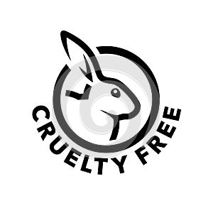 Cruelty free logo design with rabbit symbol