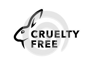 Cruelty free logo design with rabbit symbol