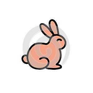 Cruelty free sign doodle icon, vector color line illustration