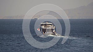 Cruise Boat Floats in the Red Sea