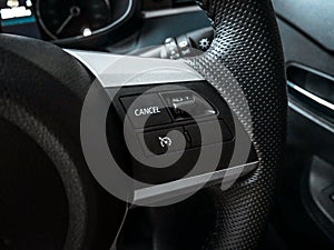 Cruise Control System Button on Steering Wheel