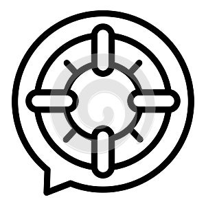 Cruise disaster help icon outline vector. Oceanic wreck