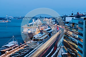 Cruise ferry harbor of Stockholm, Sweden