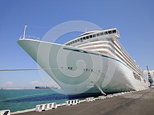 Cruise line ship at the pier