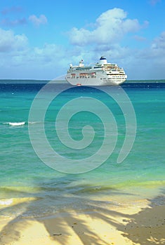 Cruise Liner Near The Shore