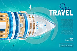 Cruise liner travel banner photo