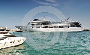 Cruise liner in Yalta port