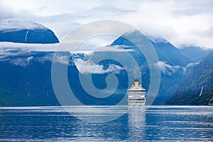 Cruise Liners On Hardanger fjorden