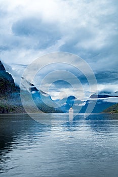 Cruise Liners On Hardanger fjorden