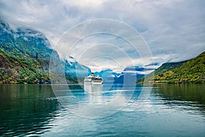 Cruise Liners On Hardanger fjorden