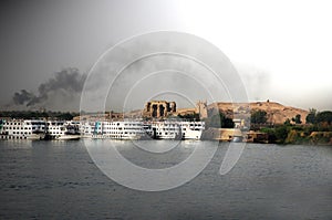 Cruise liners on Nile river, egypt