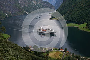 Cruise in Naeroyfjord, Norway