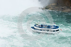 Cruise at Niagara fall waterfall