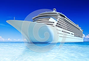 Cruise ocean and blue sky