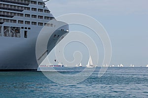 Cruise ship in the Adriatic Sea near Trieste