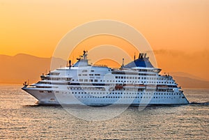 Cruise ship in Aegean Sea, Greece