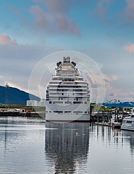 Cruise Ship in Alaska from Rear