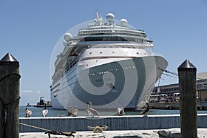 Cruise ship alongside Port Canaveral Passenger Terminal 1 Florida USA