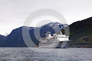 Cruise Ship at Anchor, Flam, Norway