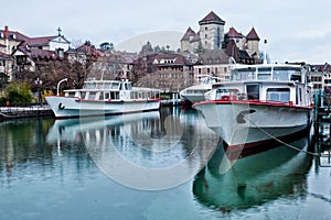 Cruise Ship at Annecy Canal, France