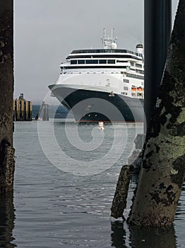 Cruise ship approaching dock