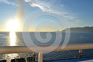 Cruise ship arriving to Olbia