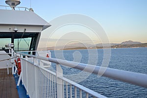 Cruise ship arriving to Olbia